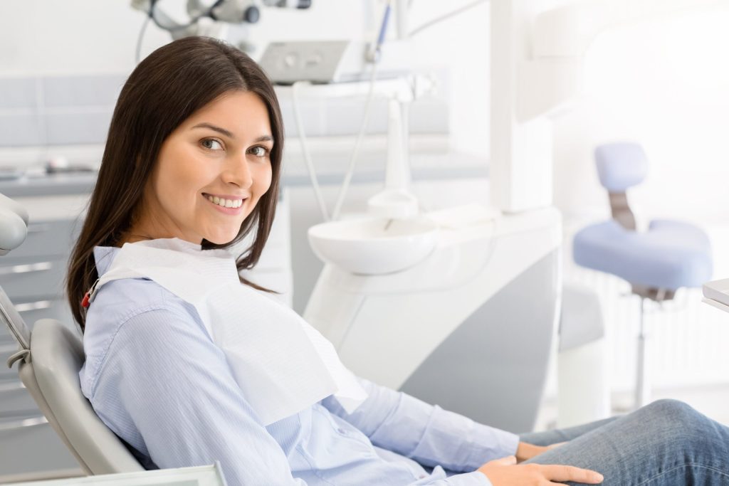woman smiling