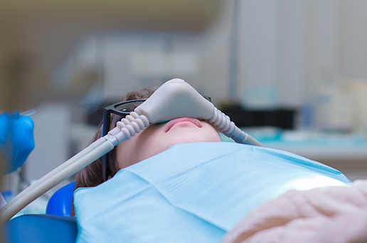 Dental tools arranged in sterilization area